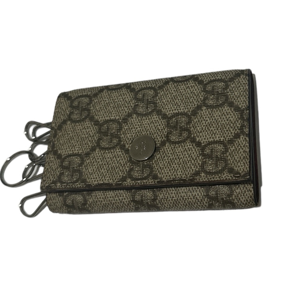 Gucci Key Case  Brown PVC  Monogram Used Condition